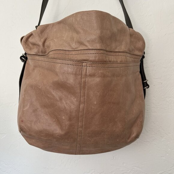 Rough & Tumble Borough Bag Womens Convertible Beige Brown Leather Crossbody - Picture 5 of 16